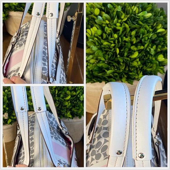 Coach Chelsea Heritage Signature Stripe Boston/Doctor Satchel Bag - Picture 9 of 16